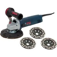 Bosch / Trongaard Winkelschleifer BETONSCHLEIFER / SANIERUNGSFRÄSE / PUTZFRÄSE 125mm / 1.400 Watt, (Komplett-Set)