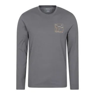 Mountain Warehouse - "Spirit Of Adventure" T-Shirt für Herren, Langärmlig (Holzkohle)
