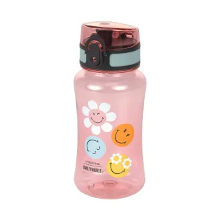 Lässig Tritan Kindertrinkflasche 420ml - SmileyWorld, rosa