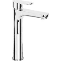 CORNAT Waschtischarmatur "Denia" - Verchromter Messingkörper - Hohe Auslaufhöhe Ohne Ablaufgarnitur / Wasserhahn fürs Bad / Waschbecken-Armatur