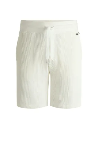 BOSS Menswear Black - Structure Shorts Natural - Gr. - M