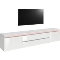 Home affaire Lowboard Magic,Lowboard,TV-Kommode,TV-Möbel,TV-Bank, Hochglanzlackiert, Alugriff, 2 Türen, 2 Schubkästen,B/T/H 240×40×55 cm