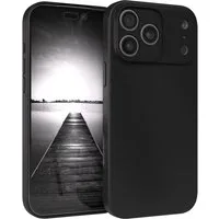 EAZY CASE Handyhülle für Apple iPhone 17 Pro Max Hülle Silikon 6,9 Zoll, Silikon Schutzhülle mit Kameraschutz kratzfest Back Cover Etui Schwarz