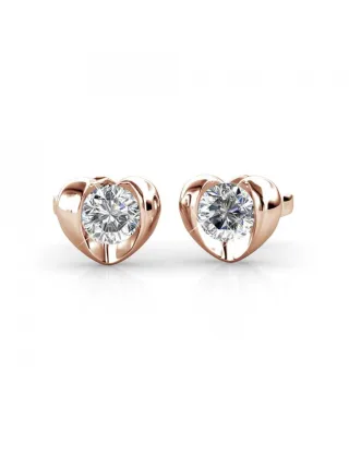 Simply Love Ohrringe - Rose Gold und Kristall