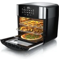 Arendo Heißluftfritteuse Multifunktionsofen 16L, Backofen Umluft, Grill, Dörrautomat, Air Fryer, 1800 W, XXL Fritteuse ohne Öl mit Zubehör für Pizza, Hähnchen, Pommes uvm.