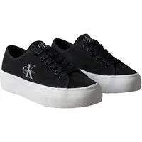 Calvin Klein VULC FLATF LACEUP SUEDE Plateausneaker Freizeitschuh, Schnürschuh, Halbschuh mit seitlichem Logoschriftzug