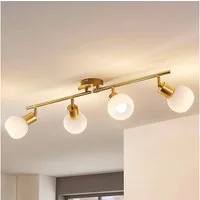 Lindby Deckenleuchten Elaina, Metall, Gold / Messing IP20, 4 x 8 W LED