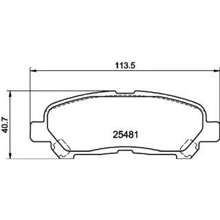 Hella Bremsbel?ge hinten Toyota Highlander 3,5