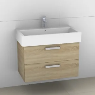 Artiqua 411 Waschtischunterschrank für Vero 045480 Castello Eiche quer NB, 411-WU2L-D19-7136-426 411-WU2L-D19-7136-426