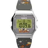 Timex Chronograph TIMEX x PEANUTS TIMEX 80 TW2W90100AJ, Quarzuhr,Armbanduhr,Herren,Damen,Resinarmband,Stoppfunktion,digital