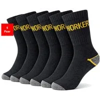 Fashionschmiede Arbeitssocken Arbeitssocken Herren 5er-15er Pack Baumwolle WORK Socken verstärkt (Spar-Set, 5-Paar, 5er-Pack) Robuste Work Socken mit Komfortbund & verstärkter Sohle