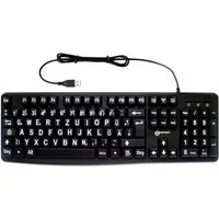 Geemarc Geemarc KBSV3_BLK_GE USB Tastatur Deutsch, QWERTZ Schwarz Extragroße T Tastatur