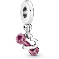 Pandora Charm-Einhänger 799545C01 Charm-Anhänger Damen Hantel und Herz Sterling-Silber