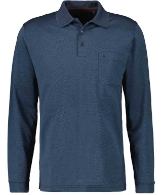 RAGMAN - Poloshirt langarm marine - Gr. - XL