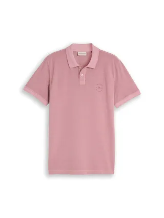 Tom Tailor - Piqué Poloshirt mit Logo-Print dusty rose - Gr. - XL