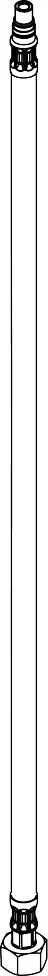 Hansgrohe Druckschlauch 600 mm M8x0,75 G 3/8, 96556000 96556000