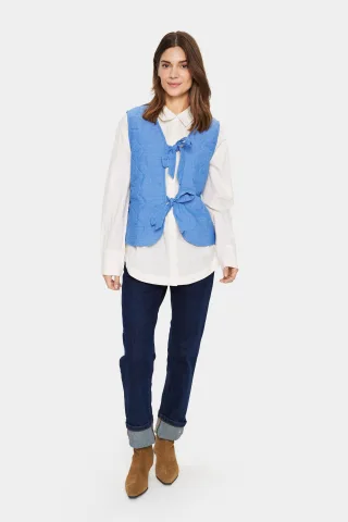 Weste Gerade Passform Palace Blue