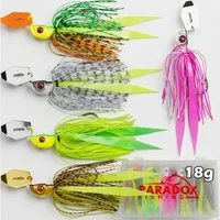 Paradox Fishing Kunstköder Chatterbait Set 5 Stück 18g mit Box I Hechtköder, UV-Aktiv