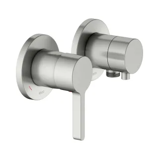 Keuco Einhebelmischer Unterputz Edition 400 51551, 2-W m.Schlauchan. Edelstahl-finish, 51551061121 51551061121