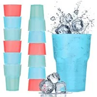 astor24 Becher 12er Set Trinkbecher 480 ml Kunststoff Cocktail Kinderbecher XXL, 12-tlg., Mehrwegbecher Unzerbrechlich