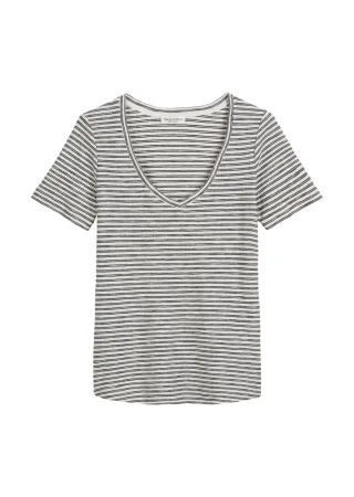 Marc OPolo Casual - Ringel-T-Shirt regular schwarz/weiß - Gr. - S