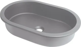 Neuesbad Serie 600 Mineralguss Einbauwaschtisch von unten, oval, grau metallic NB1CQS_SU6U1