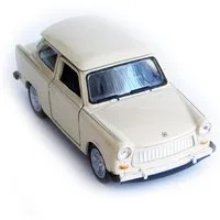 Welly Modellauto TRABANT 601 Modellauto 11,5cm Trabi Modell Auto 14 (Creme), Spielzeugauto Welly Metall Kinder Spielzeug Geschenk