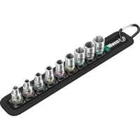 Zyklop Steckschlüssel.-Satz Belt A4, 9-teilig schwarz/silber, 1/4"-Antrieb
