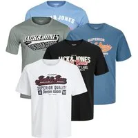 Jack & Jones Rundhalsshirt 5er-Pack: Authentischer Denim-Style für jeden Tag