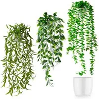 Kunstpflanze Künstliche hängepflanzen im Keramiktopf, Kunstpflanze hängend Efeu, Eukalyptus, Monstera, Zebrapflanze, PASCH