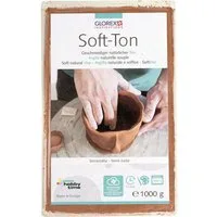 Glorex Bastelnaturmaterial Glorex Soft-Ton terracotta, 1000 g