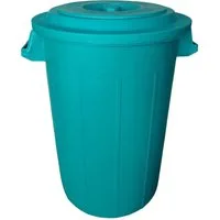 BURI Regentonne Universaltonne 70L Grün mit Deckel Regentonne Abfallbehälter Tonne