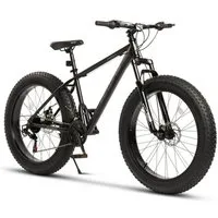 Velors Fatbike 26 Zoll Mountainbike 4,0 Fatbike MTB für Herren Damen, Jungen, 21 Gang Shimano Tourney Schaltwerk, Kettenschaltung, (hochwertiger Rahmen, mechanische Scheibenbremse), Fat Bike Mountainbike