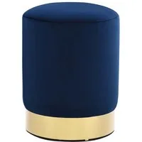 vidaXL Hocker Hocker Blau und Golden Samt 28 x 36 cm (1 St)