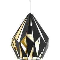 EGLO Pendelleuchte CARLTON 1, ohne Leuchtmittel, Vintage Pendellampe, 1 flammig, Drahtgeflecht, Industrial, 110x31cm