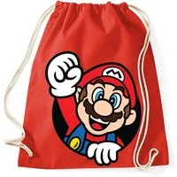 Blondie & Brownie Turnbeutel aus Baumwolle Mario Faut Retro Konsole Gaming, Super Mario Turnbeutel aus Baumwolle Retro Gaming langlebig stylisch
