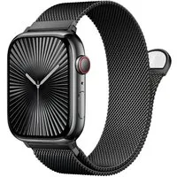S&T Design Smartwatch-Armband Armband Edelstahl für Apple Watch Magnetisch Mesh Milanaise, Kompatibel mit Apple Watch 38 / 40 / 41/ 42 / 44 / 45 / 46 / 49 Metall