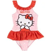 United Labels® Badeanzug Hello Kitty Badeanzug mit Rüschen Schwimmanzug Einteiler