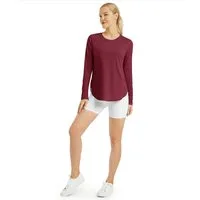 G4Free Langarmshirt Damen Langarmshirt UPF 50+ Atmungsaktiv Trainingsshirt UPF 50+ UV-Schutz,Schnelltrocknend,Atmungsaktiv, Hohe Seitenschlitze