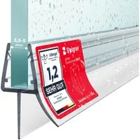 STEIGNER Duschdichtung 30cm Gerade PVC Ersatzdichtung für Dusche, L: 30 cm, (1 Stück Packung, Einzeldichtung), Glasstärke 3,5/4/ 5 mm Model: UK13