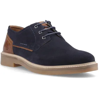 Hush Puppies Guy Leder Herren Schnürschuhe in Marineblau