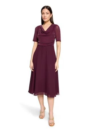 Vera Mont - Cocktailkleid Strong Aubergine - Gr. - 48