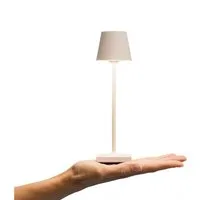 SIGOR LED Tischleuchte NUINDIE Pocket Akku-Tischleuchte Dünenbeige, Dimmbar, LED fest integriert, Warmweiß