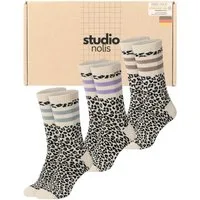 Studio Nolis Tennissocken All Leo Socken Crew Socks Baumwolle (Set, 3 Paar)