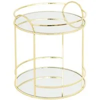 Atmosphera Créateur d'intérieur Tablett Dekoratives Spiegeltablett Gold FEEL, 20,5 x 24 cm, Metall