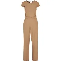 URBAN CLASSICS Jumpsuit Urban Classics Damen Ladies Rib Wid Leg Jumpsuit (1-tlg)