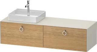 Duravit White Tulip Konsolenwaschtischunterbau wandhängend Natur Eiche & Nordic Weiß Matt & Seidenma WT4890LH5390000