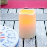 Lights4fun LED-Kerze LED Outdoor Kerze Timer 11,5cm