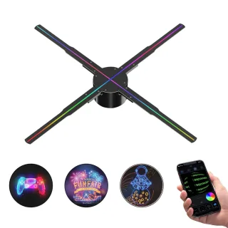 Elfeland P50 Wifi Holographic Fan 3D Advertising Machine 576 LED Sign Neon Smart HD Player Support Video Picture Logo Ho