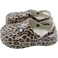 VewoTex Damen Clogs Leo » günstige Damenschuhe » Clogs mit Leoparden-Muster Clog (1 Paar, 2-tlg., 1 Paar) Sommer & Frühling Garten Schuhe mit Riemen und Cut-Outs